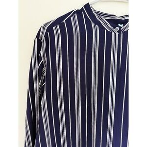 Madewell | 100% Mulberry Silk Striped Tunic Blouse